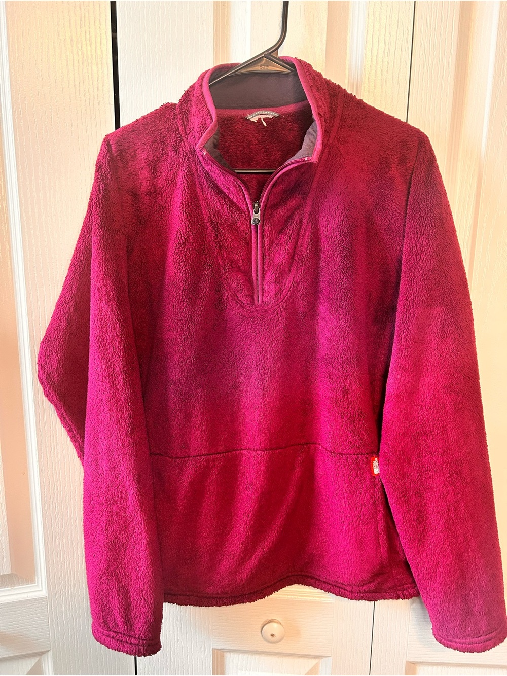 The North Face Women's Medium Sherpa Fleece Quarter Zip Pullover Magenta Purple